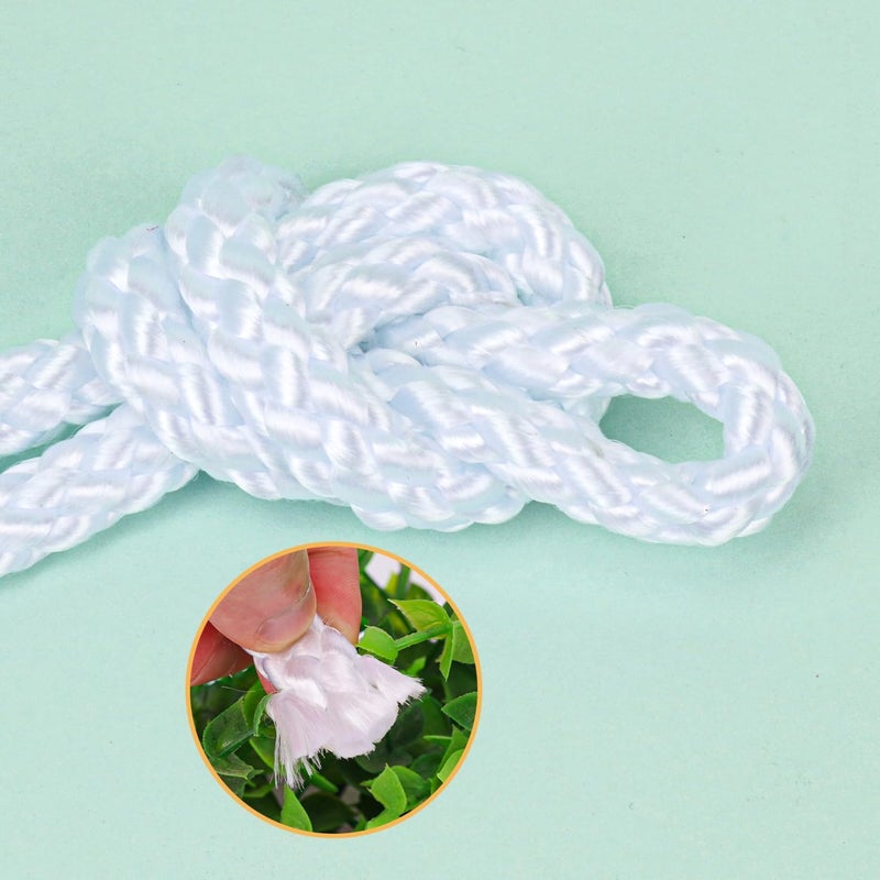 IHDYPPEW 3/8 Inch White Polyester Rope - 250 White Low Stretch Polyester Rope for Hiking, Kayaking, Tarps, Camping - Image 3